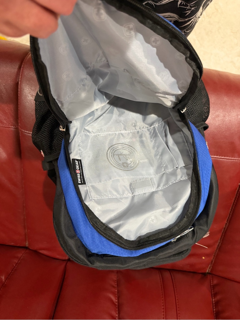 SwissGear Blue and Black Campus Backpack - Picture 9 of 16